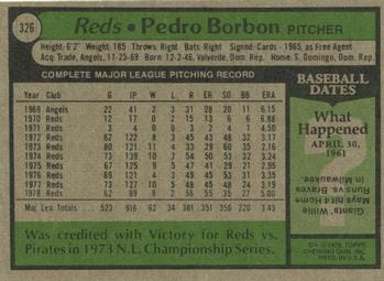 Pedro Borbon  baseball card collectible - Main Image 2