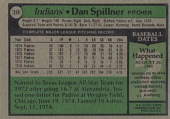 Dan Spillner  baseball card collectible - Main Image 2