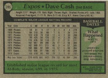 Dave Cash  baseball card collectible - Main Image 2