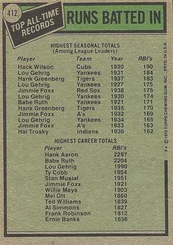 All-Time Record Holders: RBI (Hack Wilson / Hank Aaron)  baseball card collectible - Main Image 2