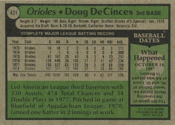 Doug DeCinces  baseball card collectible - Main Image 2