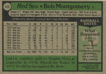 Bob Montgomery  baseball card collectible - Main Image 2