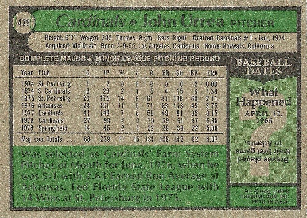 John Urrea  baseball card collectible - Main Image 2
