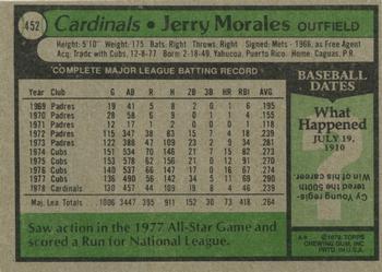 Jerry Morales  baseball card collectible - Main Image 2