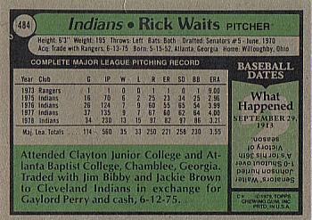 Rick Waits  baseball card collectible - Main Image 2