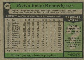 Junior Kennedy  baseball card collectible - Main Image 2