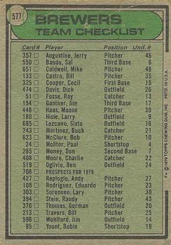 Milwaukee Brewers / George Bamberger  baseball card collectible - Main Image 2