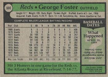 George Foster  baseball card collectible - Main Image 2