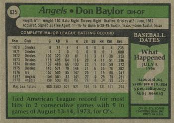 Don Baylor  baseball card collectible - Main Image 2