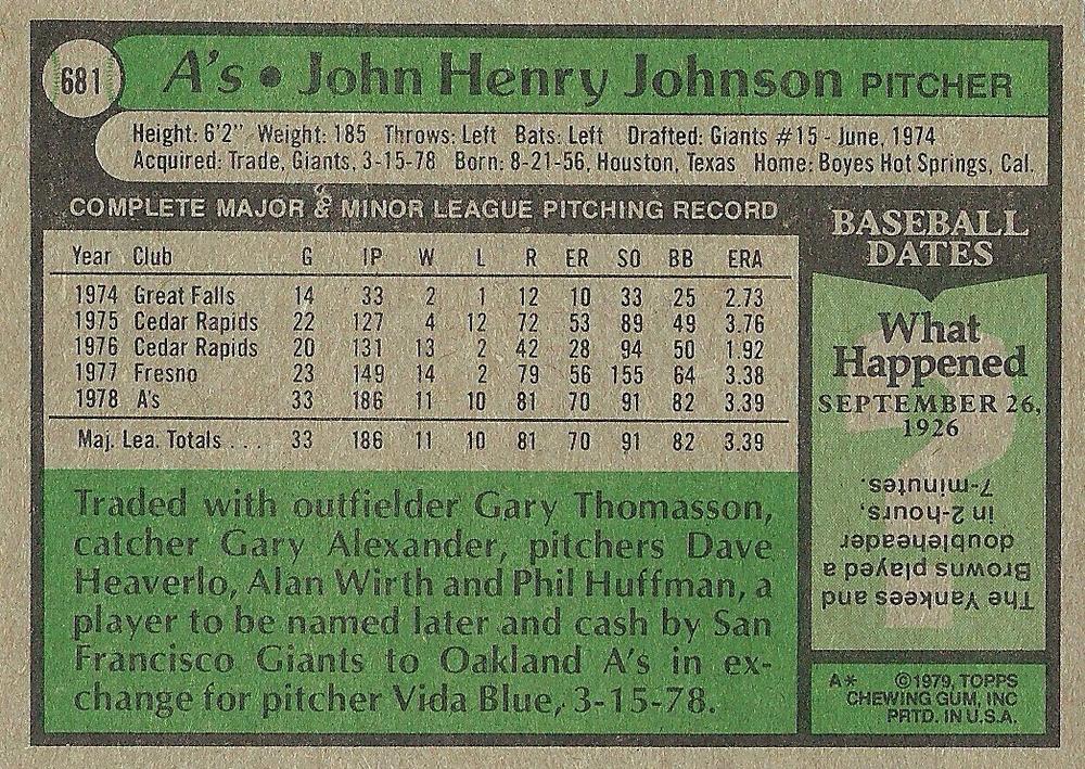 John Henry Johnson  baseball card collectible - Main Image 2