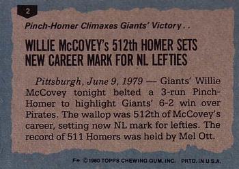 Willie McCovey  baseball card collectible - Main Image 2