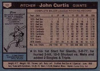John Curtis  baseball card collectible - Main Image 2