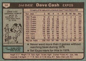 Dave Cash  baseball card collectible - Main Image 2