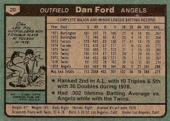 Dan Ford  baseball card collectible - Main Image 2