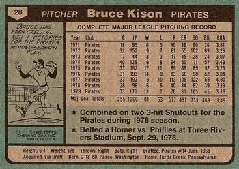 Bruce Kison  baseball card collectible - Main Image 2