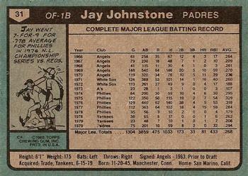 Jay Johnstone  baseball card collectible - Main Image 2