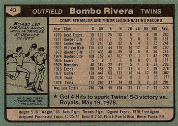 Bombo Rivera  baseball card collectible - Main Image 2