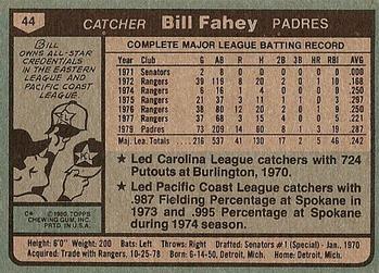 Bill Fahey  baseball card collectible - Main Image 2