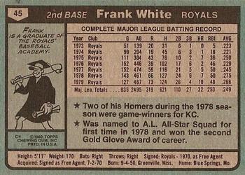 Frank White  baseball card collectible - Main Image 2