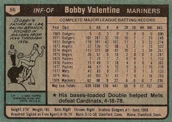 Bobby Valentine  baseball card collectible - Main Image 2