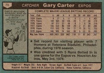 Gary Carter  baseball card collectible - Main Image 2