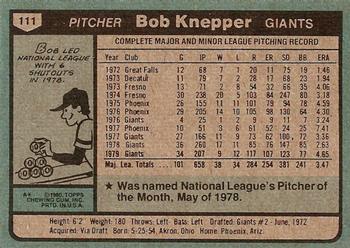 Bob Knepper  baseball card collectible - Main Image 2