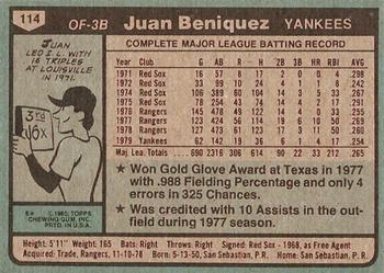 Juan Beniquez  baseball card collectible - Main Image 2