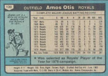 Amos Otis  baseball card collectible - Main Image 2