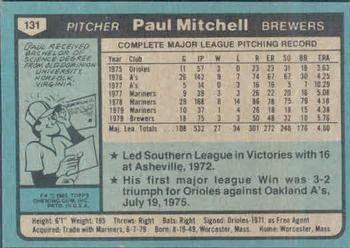 Paul Mitchell  baseball card collectible - Main Image 2