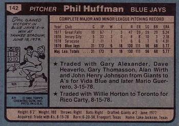 Phil Huffman  baseball card collectible - Main Image 2