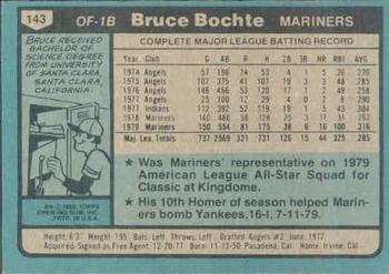 Bruce Bochte  baseball card collectible - Main Image 2