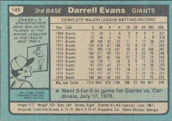 Darrell Evans  baseball card collectible - Main Image 2