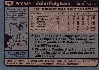 John Fulgham  baseball card collectible - Main Image 2