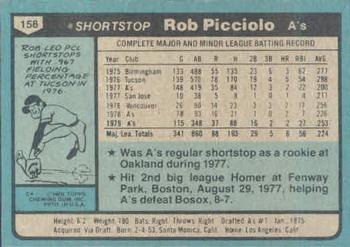 Rob Picciolo  baseball card collectible - Main Image 2