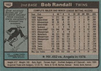 Bob Randall  baseball card collectible - Main Image 2
