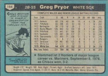Greg Pryor  baseball card collectible - Main Image 2