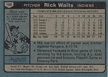 Rick Waits  baseball card collectible - Main Image 2