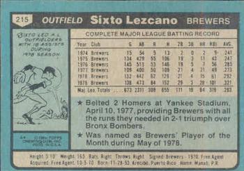 Sixto Lezcano  baseball card collectible - Main Image 2