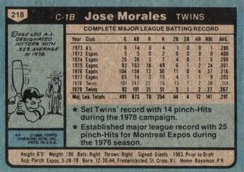 Jose Morales  baseball card collectible - Main Image 2