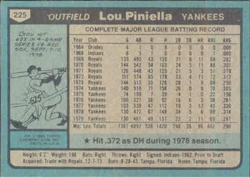 Lou Piniella  baseball card collectible - Main Image 2