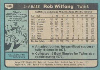 Rob Wilfong  baseball card collectible - Main Image 2