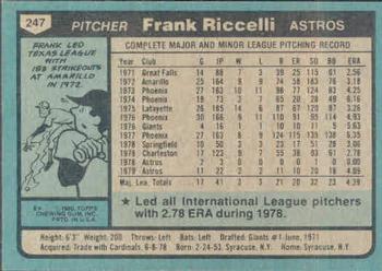 Frank Riccelli  baseball card collectible - Main Image 2
