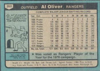 Al Oliver  baseball card collectible - Main Image 2