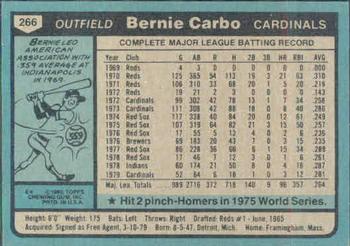 Bernie Carbo  baseball card collectible - Main Image 2
