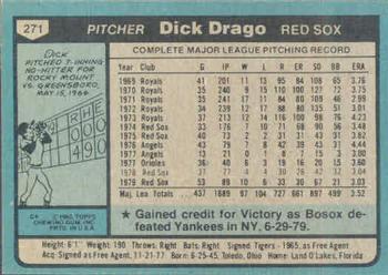 Dick Drago  baseball card collectible - Main Image 2
