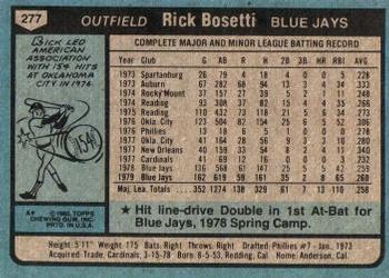 Rick Bosetti  baseball card collectible - Main Image 2