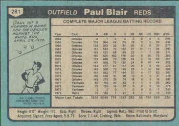 Paul Blair  baseball card collectible - Main Image 2