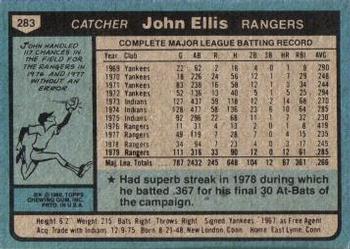 John Ellis  baseball card collectible - Main Image 2