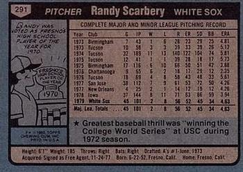 Randy Scarbery  baseball card collectible - Main Image 2