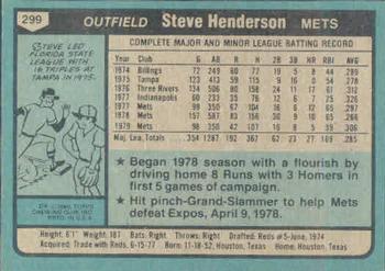 Steve Henderson  baseball card collectible - Main Image 2